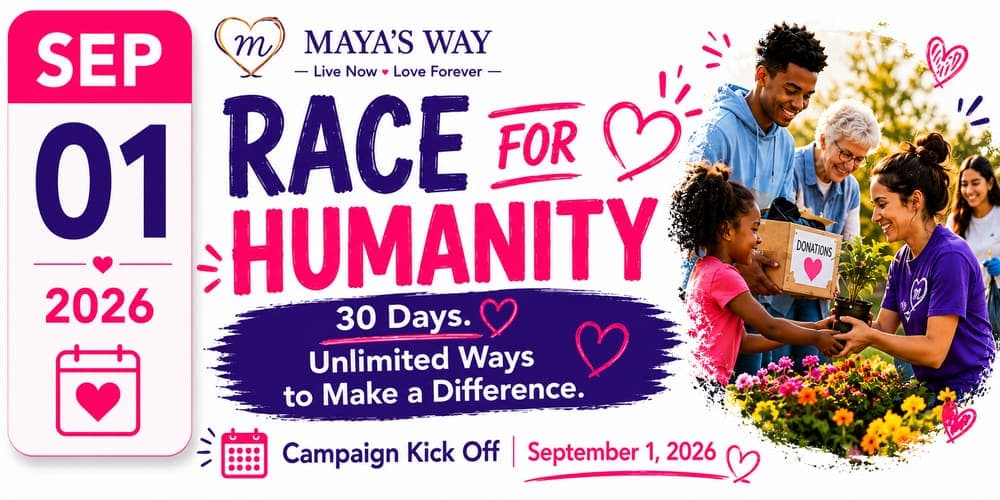 Race for Humanity campaign kick off event calendar image
