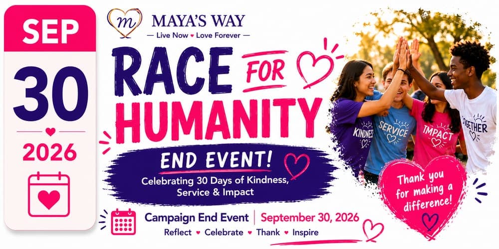 Race for Humanity campaign close event calendar image