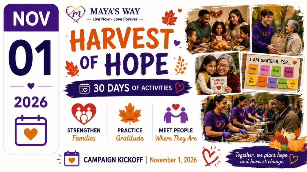 Harvest of Hope campaign kick off event calendar image