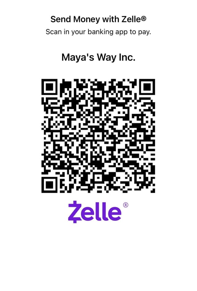 Send Money with Zelle QR code for Maya's Way Inc.