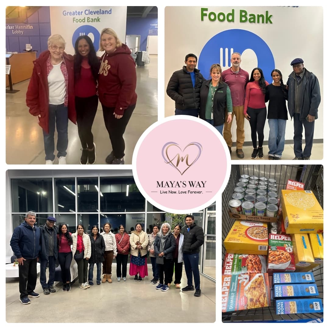 Volunteers packing food at food bank