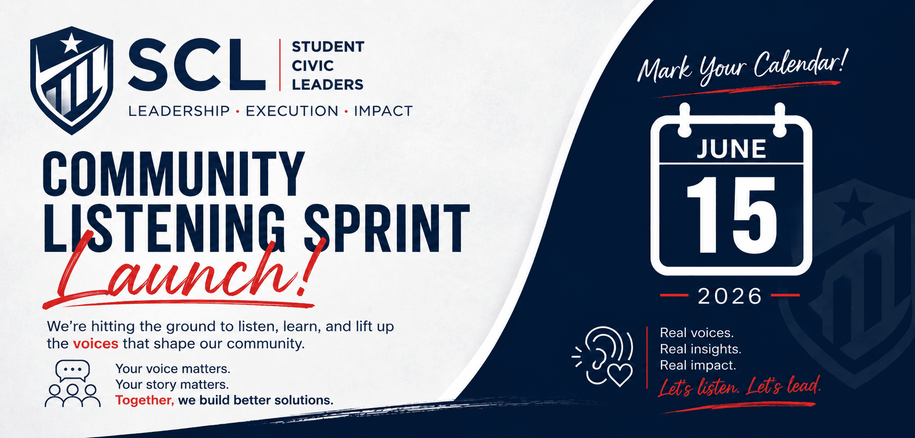 Community Listening Sprint Launch event calendar image