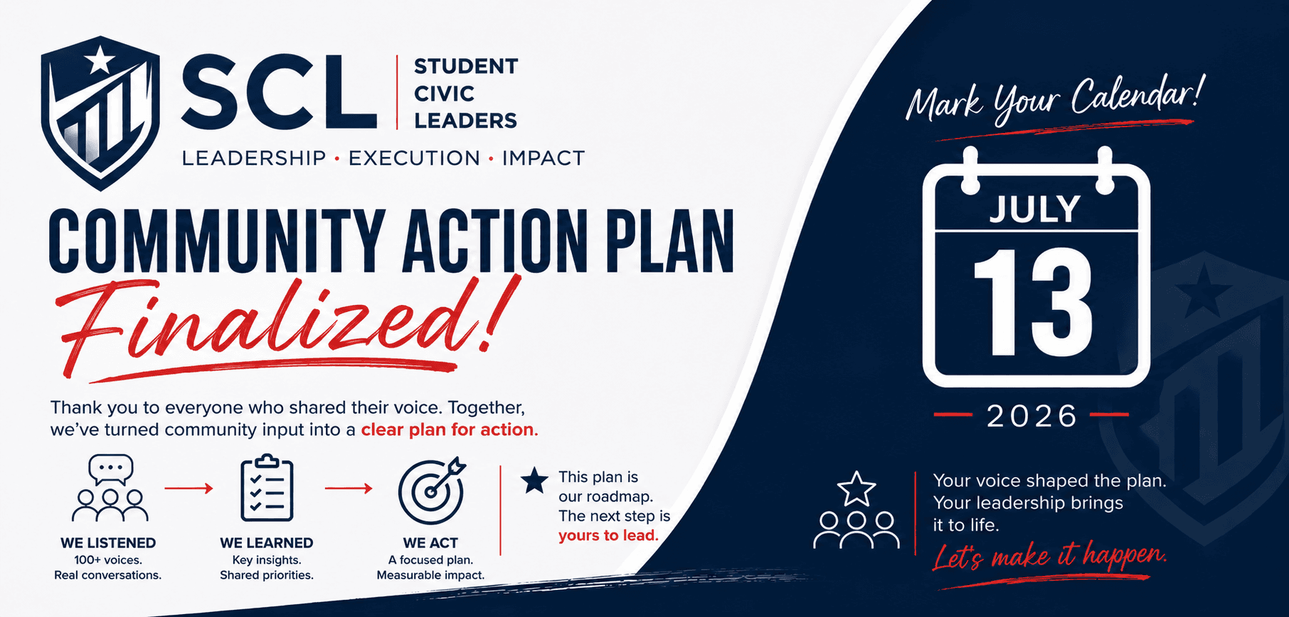 Community Action Plan Finalized event calendar image