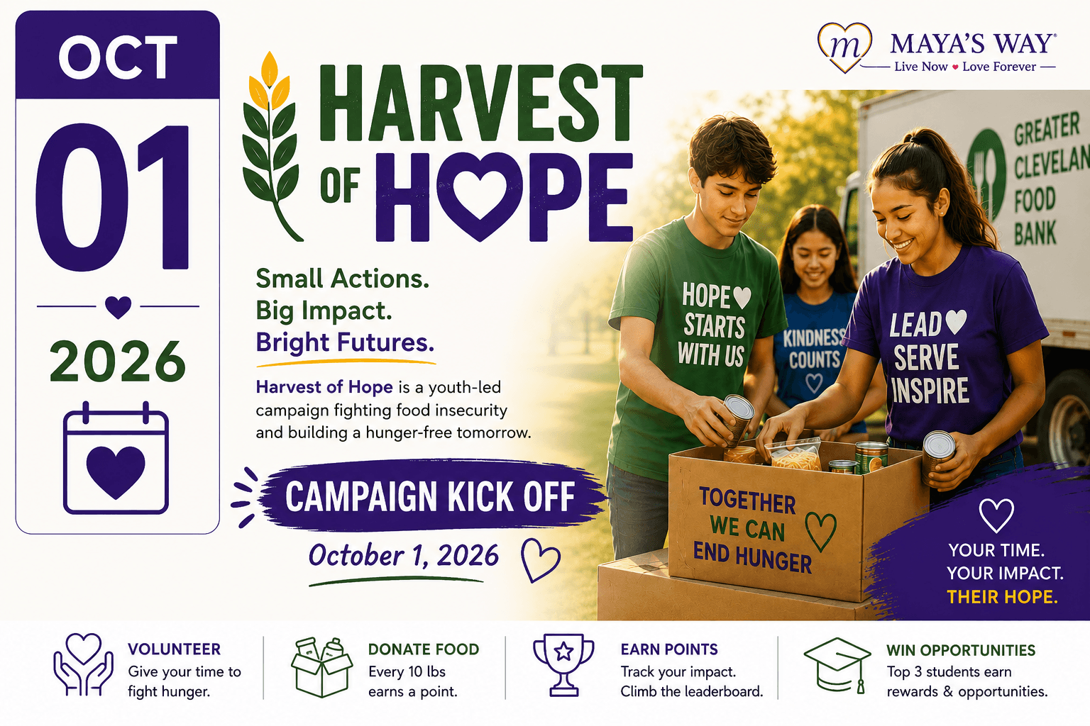 Harvest of Hope campaign kick off event calendar image