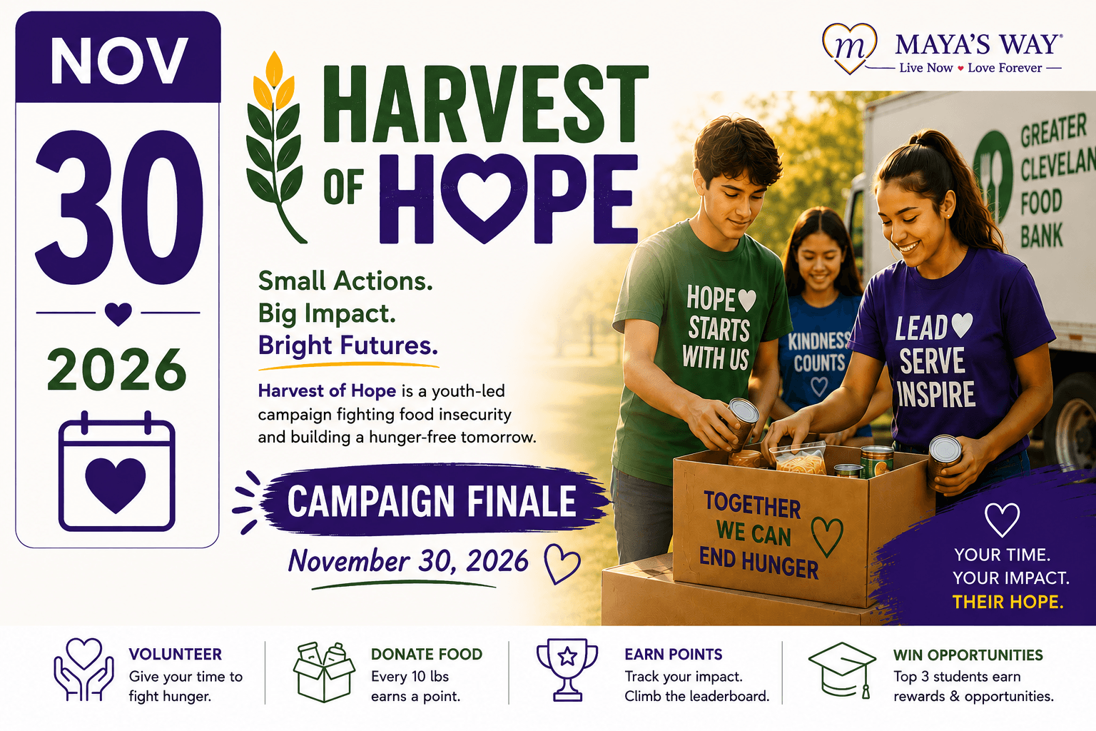 Harvest of Hope campaign close event calendar image